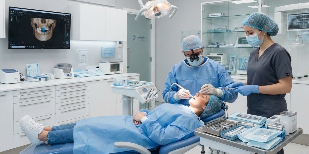 A,Modern,Clean,Dental,Surgery,Room,Dedicated,To,Implantology